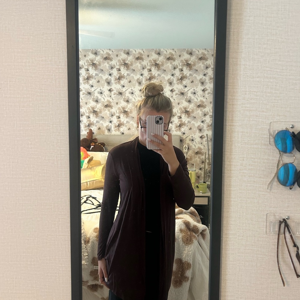 Elegant Brown Women's Cardigan